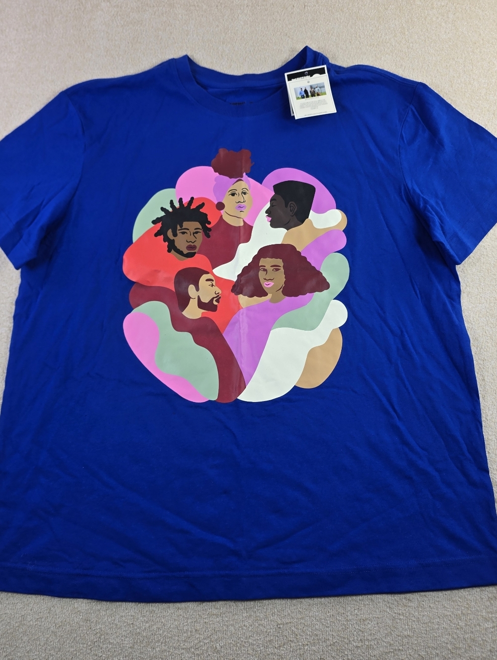 Black History Month Target Blue Graphic T Shirt NWT XXL Diversity Faces